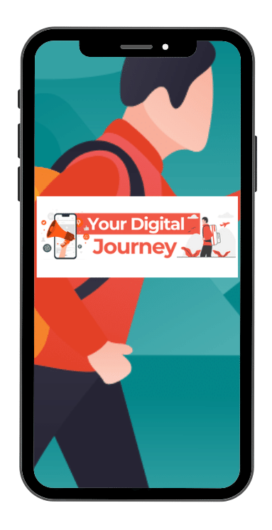 your digital journey - best seo company in delhi's logo on iphone